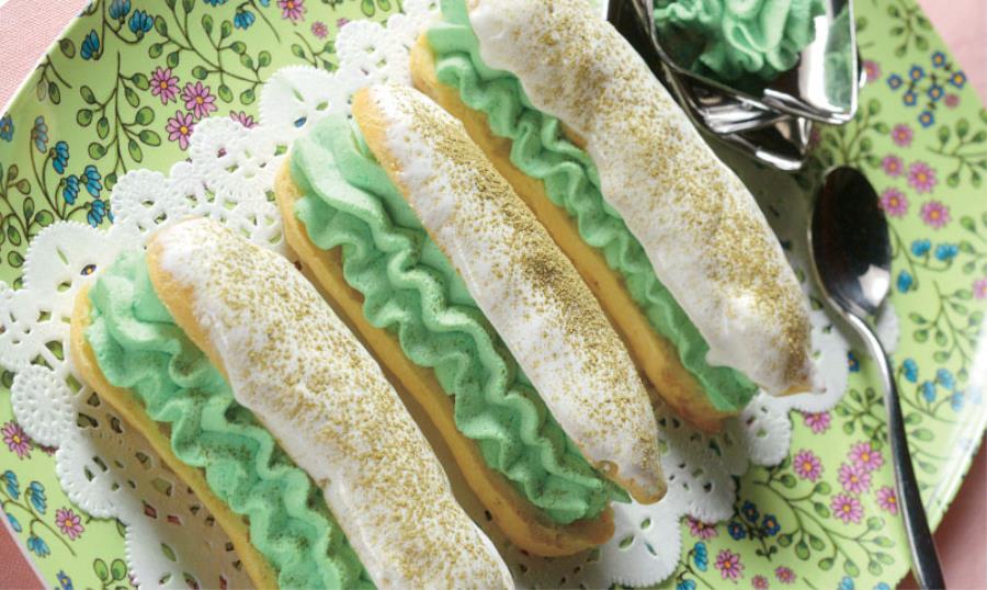 Éclair al tè matcha