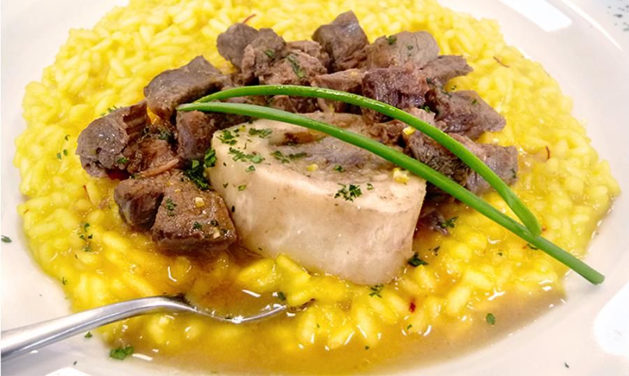 Risotto alla milanese con ossobuco agli agrumi Ricetta