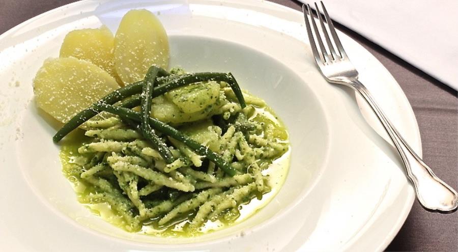 Trofie al pesto con patate e fagiolini