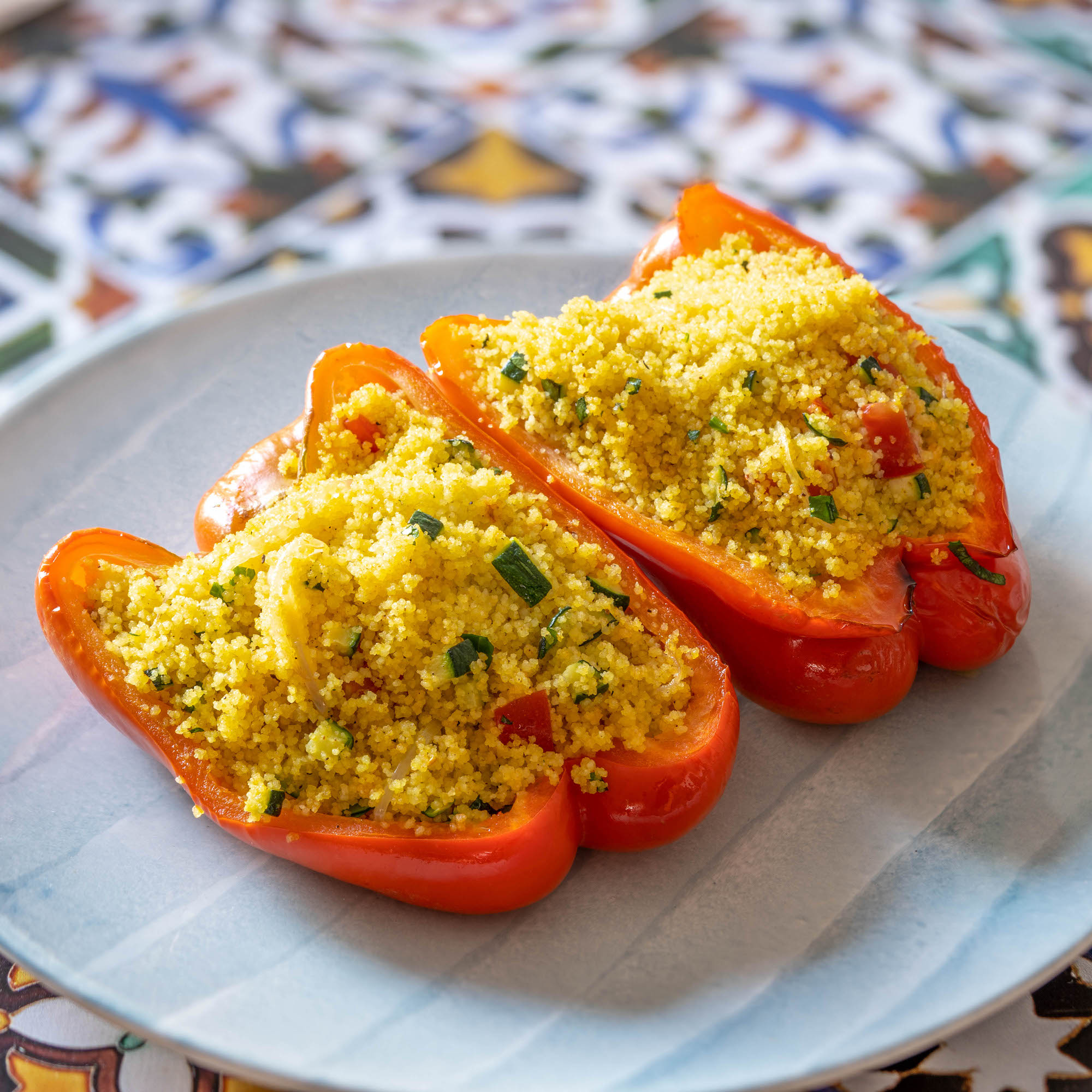 Peperoni ripieni di cous cous