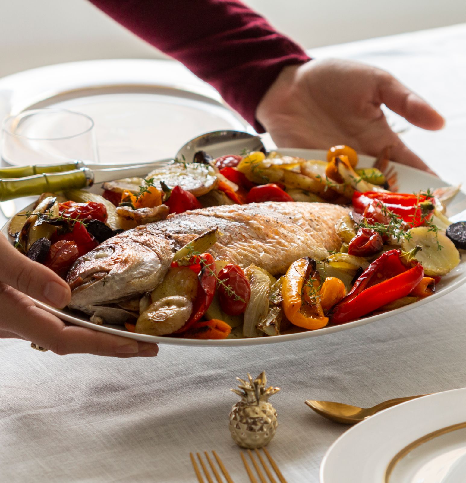 Dentice Al Forno Con Verdure Saporie